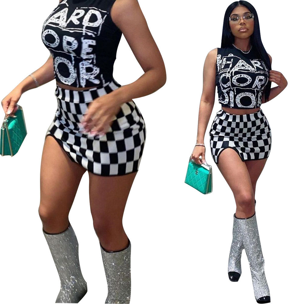 Fang Gezi Vest Short Skirt Suit Female