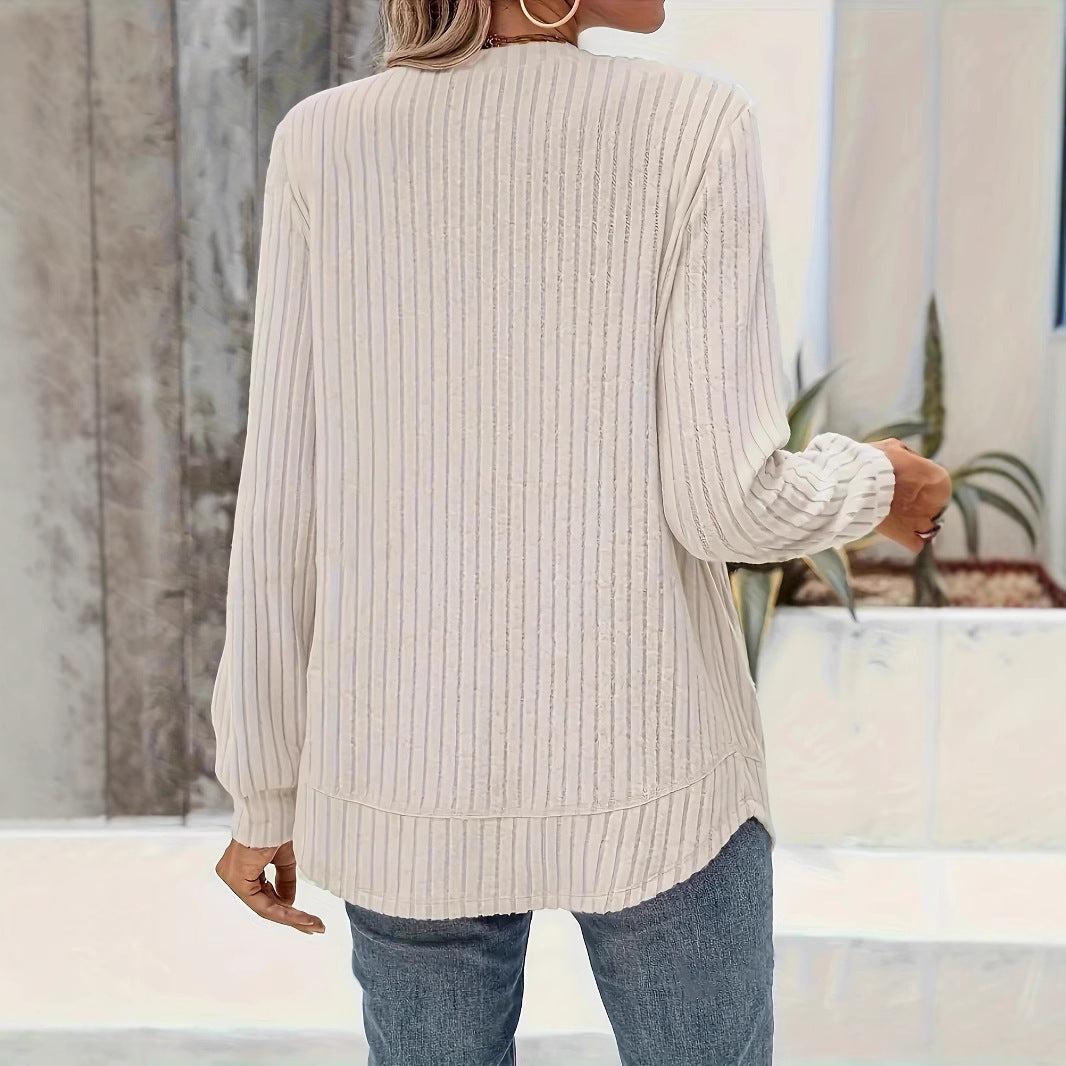 European And American Loose Crew Neck Top