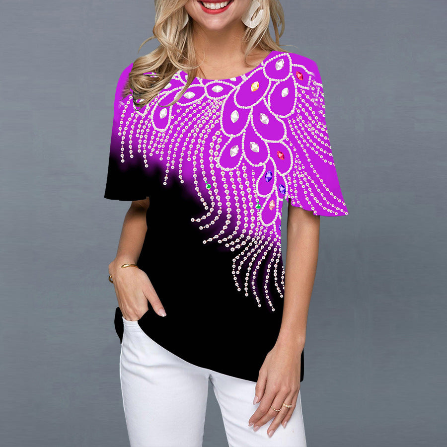 3D Digital Printing Fashion T-shirt