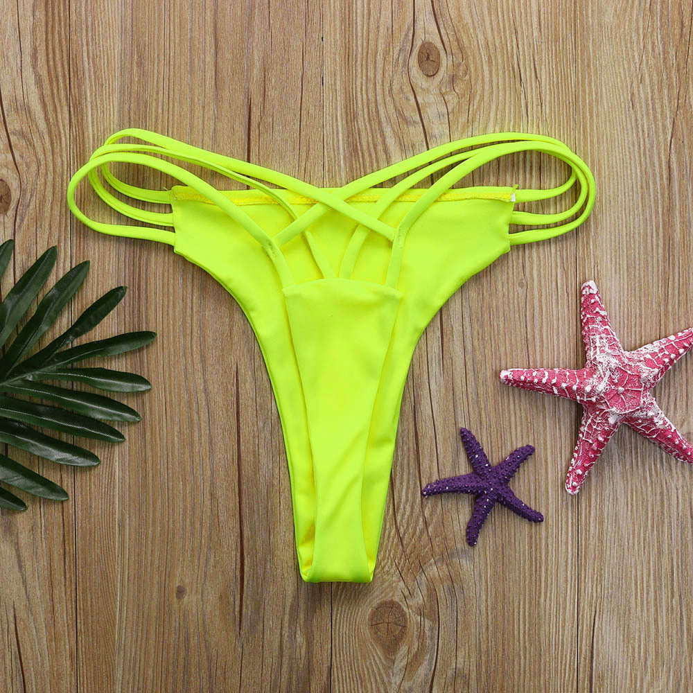 Women's Solid Color Sexy Fashion Beach Swimming Trunks Thong