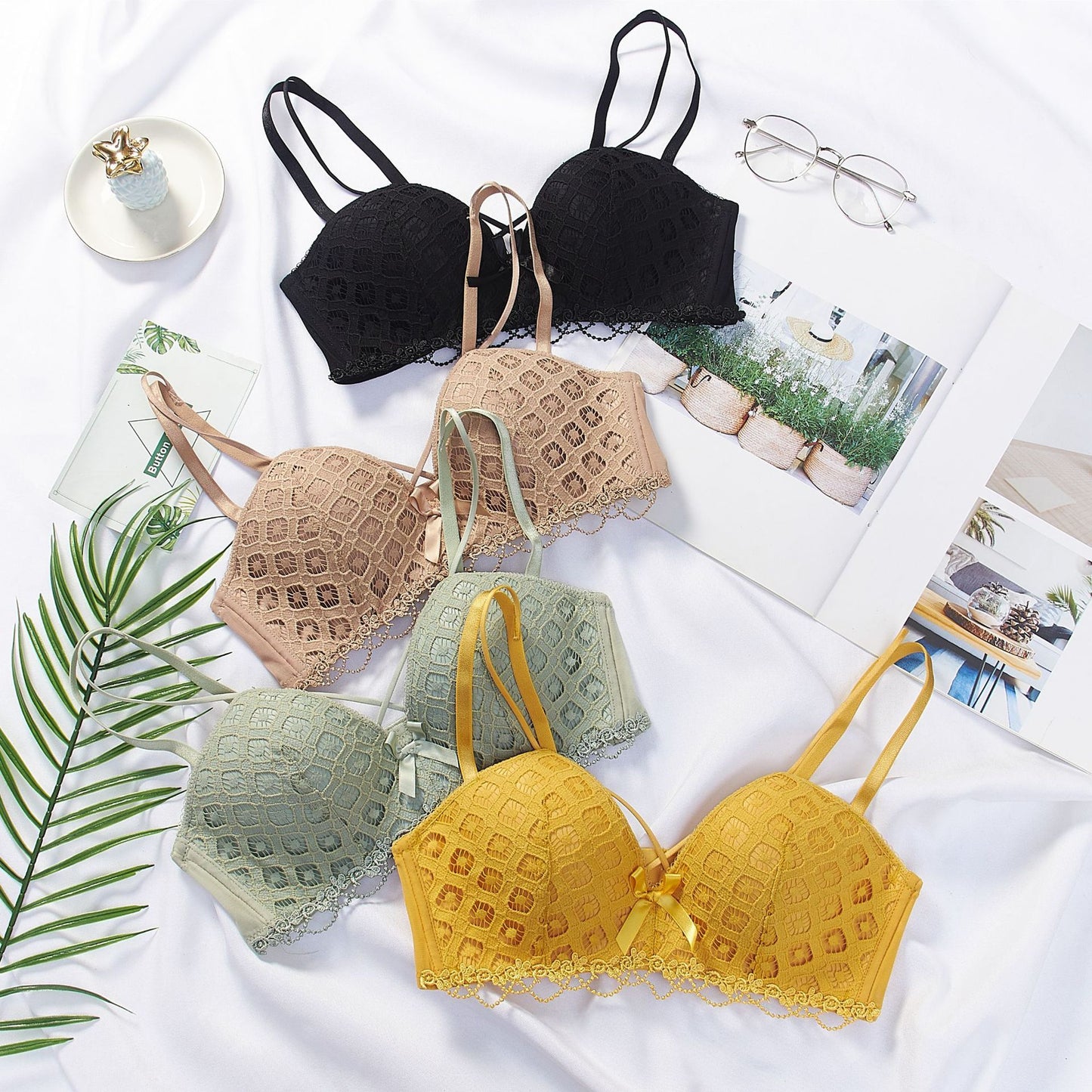 Cross-over half bra