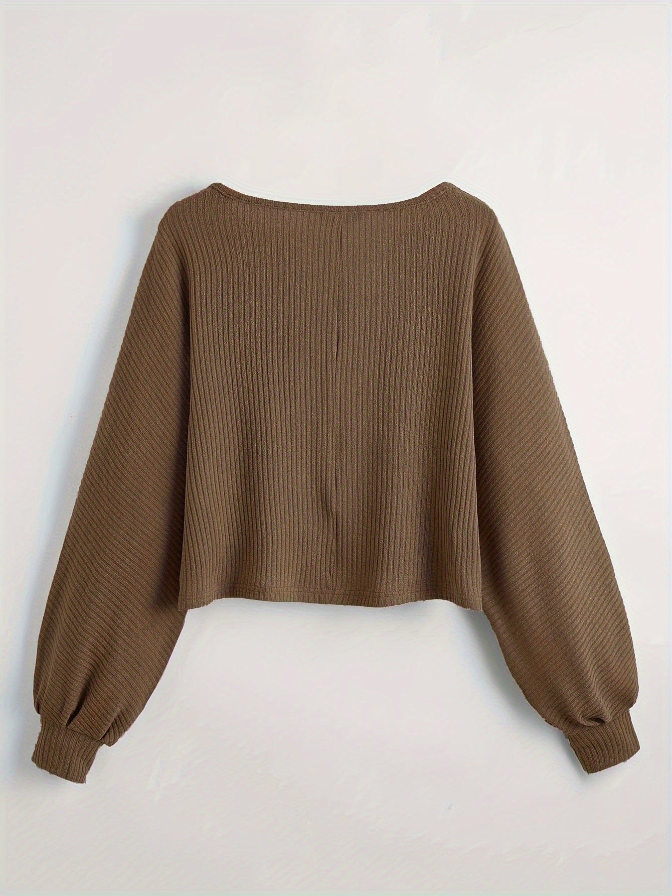 Loose Round Neck Short Sleeve Knitted Sweater