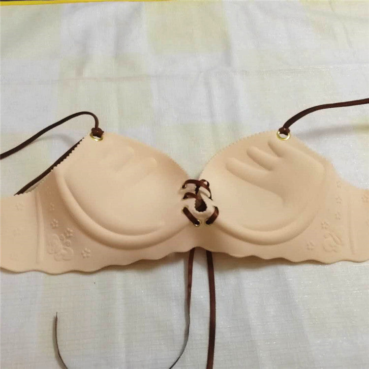 Lace-up Underwear Gathered Bra Small Bra Thick Beautiful Back