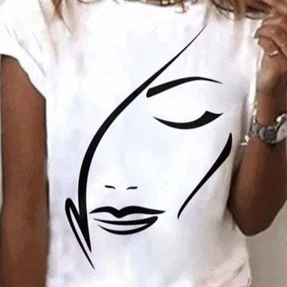 3D Print Women's Street Short-sleeved Sports T-shirt Top