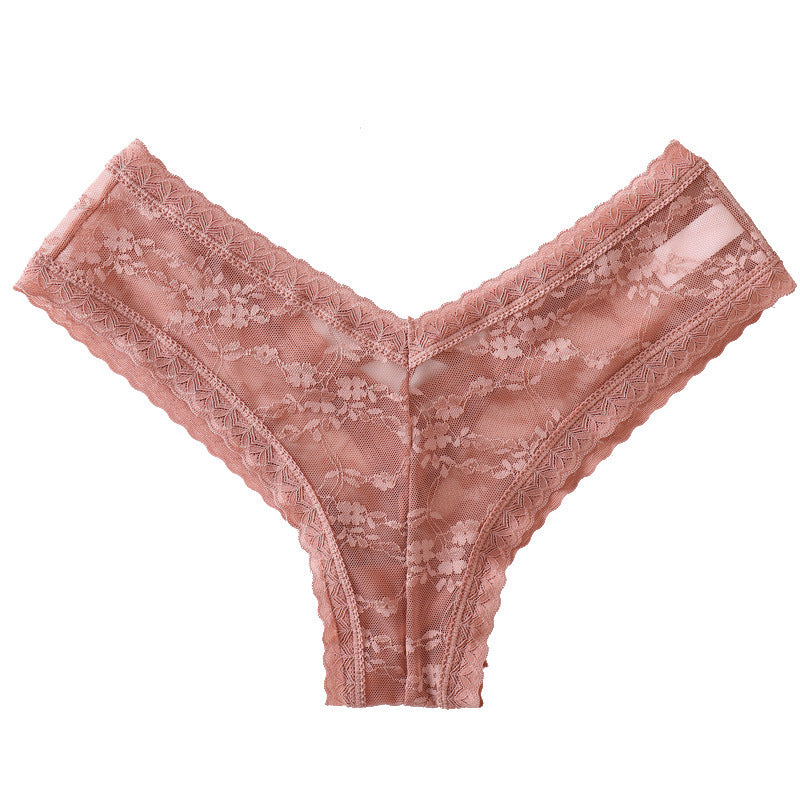 Lace Underwear Cotton Crotch Hollow Women's