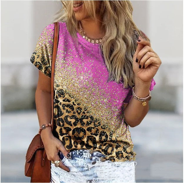 Abstract Printed Women's T-shirt Printing
