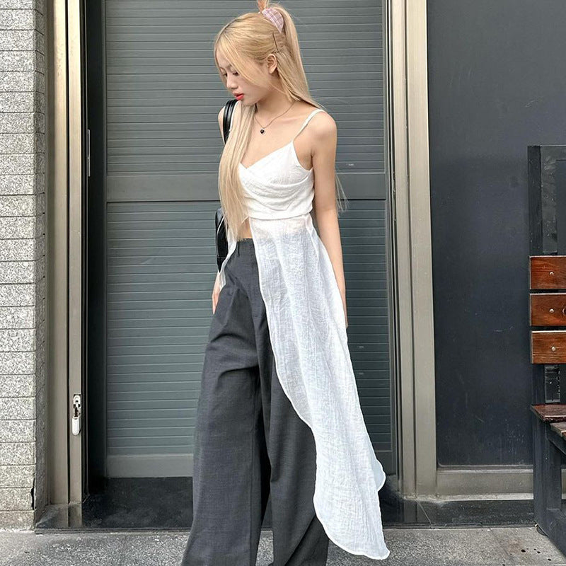 Cross V-neck Sleeveless Top Spicy Girl Personality