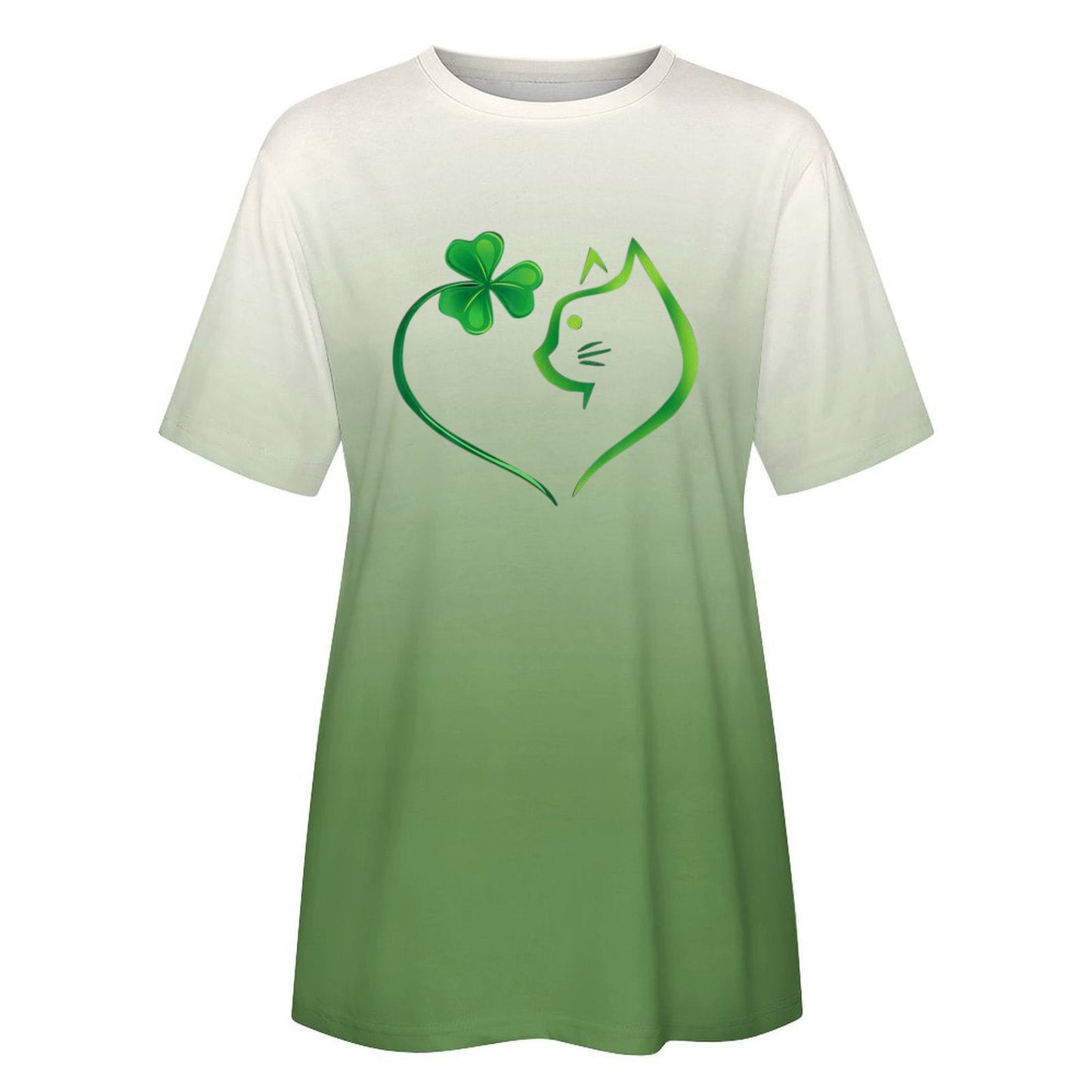 Women's Patchwork Printed Clover Top