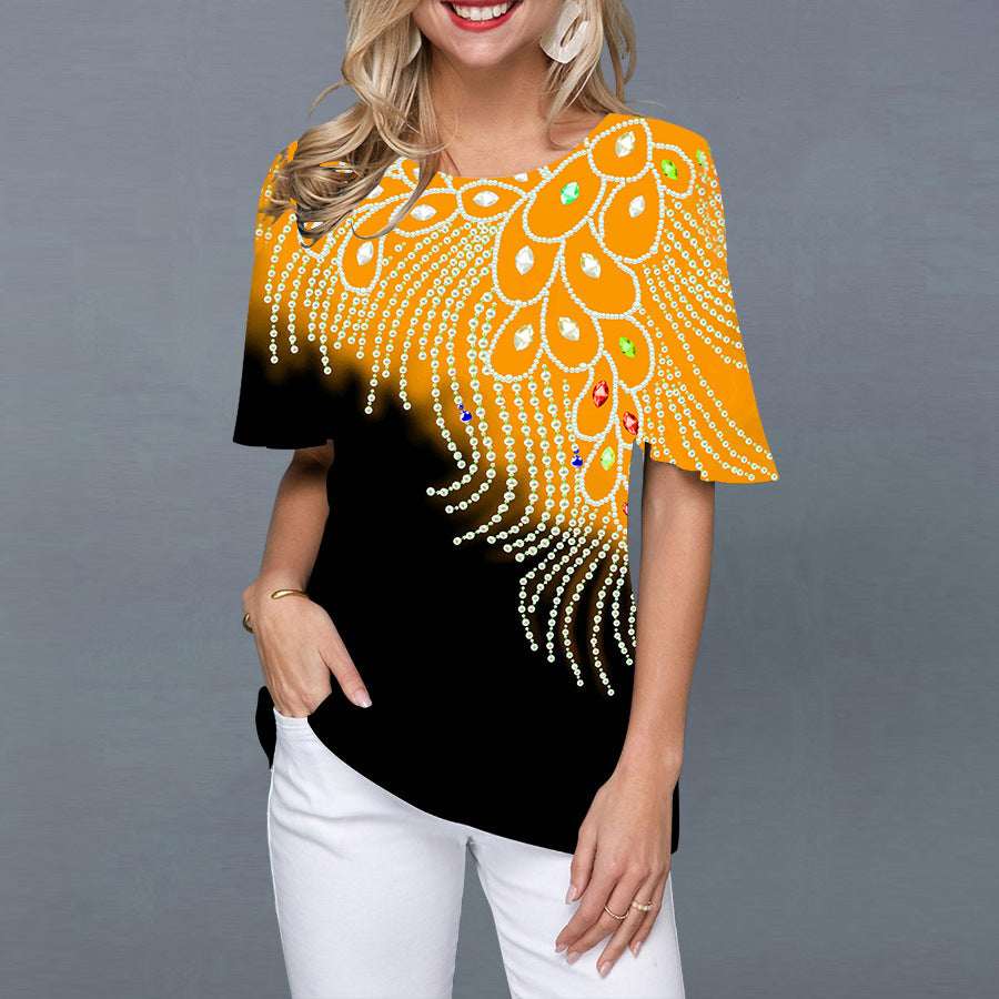 3D Digital Printing Fashion T-shirt