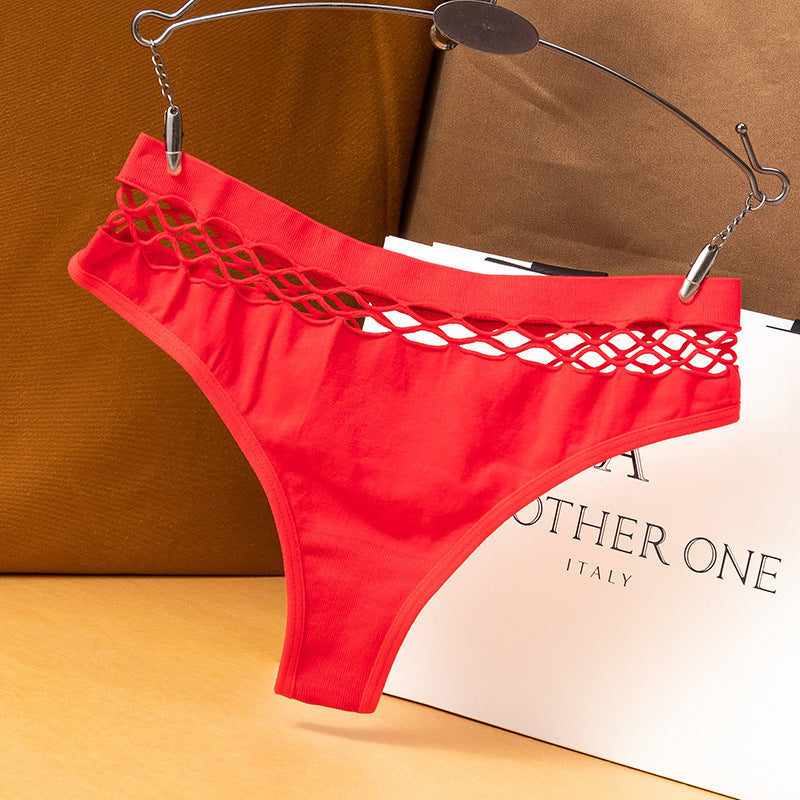 Sexy Fishnet Hole Cutout Triangle Thong
