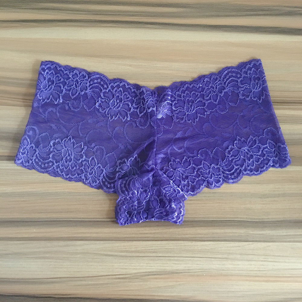 Women's Plus Size Sexy Lace Boxer Briefs