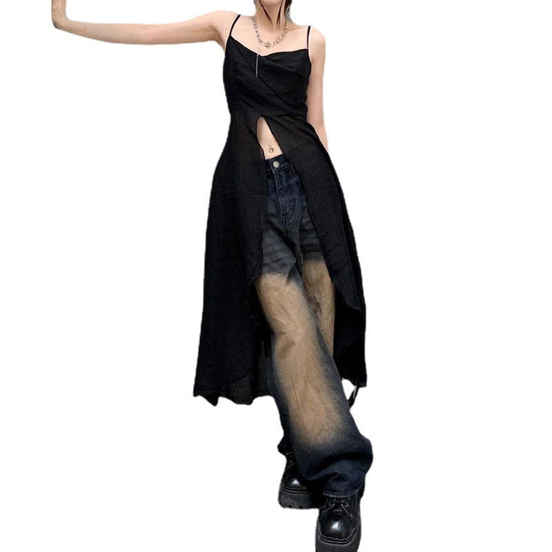 Cross V-neck Sleeveless Top Spicy Girl Personality