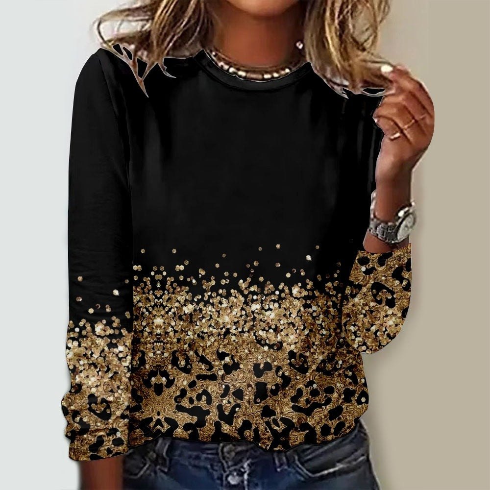 New Women's Round Neck T-shirt With Long Sleeves Hoodie