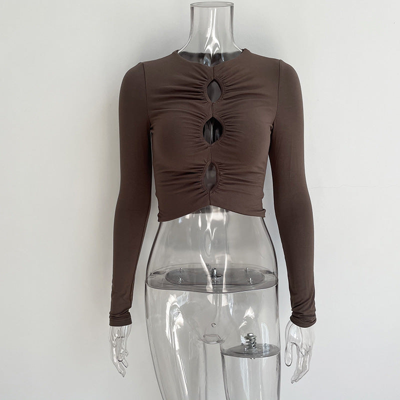 Short Skinny Long Sleeve Versatile Stretch Fit Top