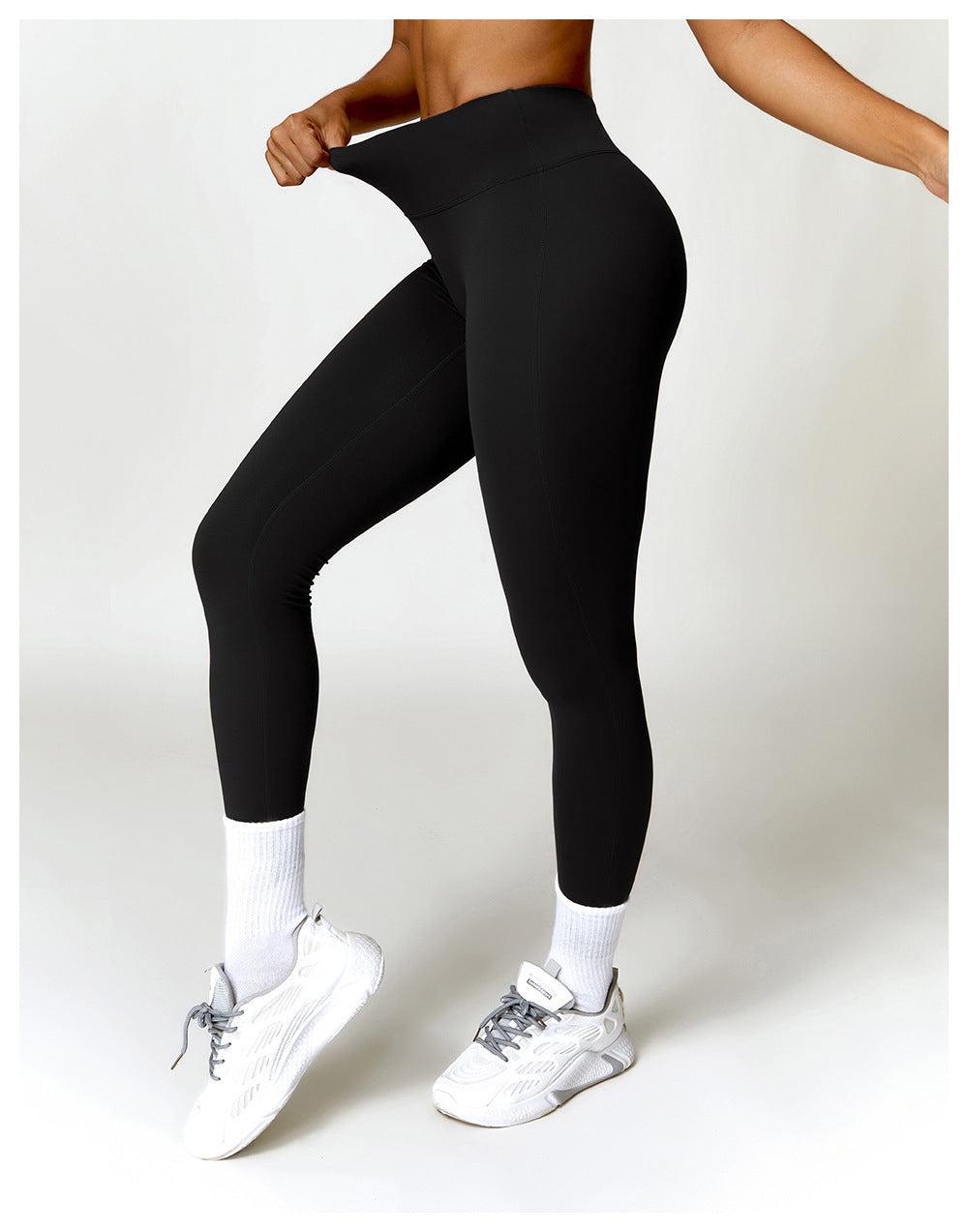 Belly Contracting Hip Lifting Brushed High Waist Yoga Pants