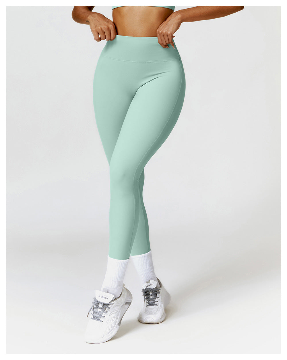 Belly Contracting Hip Lifting Brushed High Waist Yoga Pants