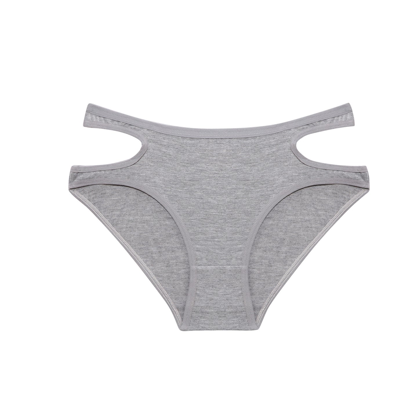 Cotton Briefs Women's Solid Color Waist Hollow Underwear