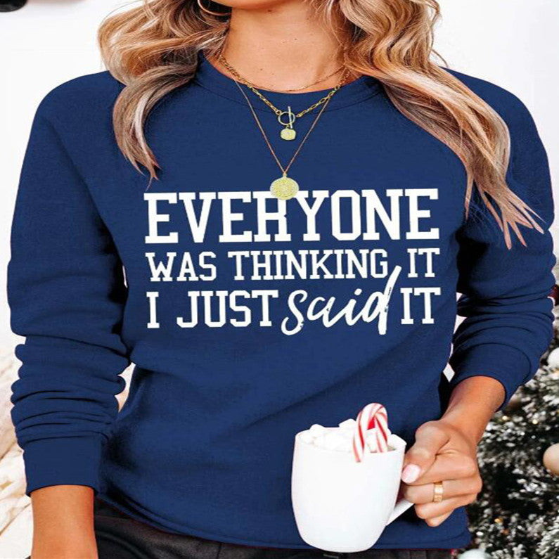 Loose Casual Men's And Women's Korean Style Loose Round Neck Top