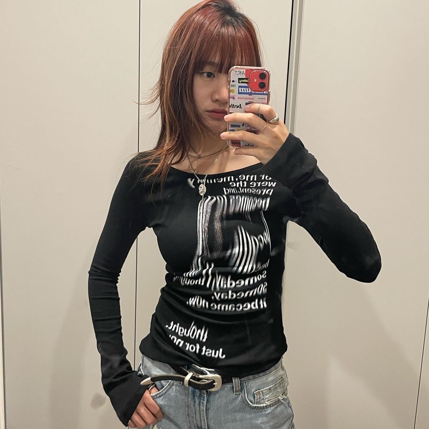 Slimming Spice Girl Long-sleeved Off-the-shoulder All-match Top