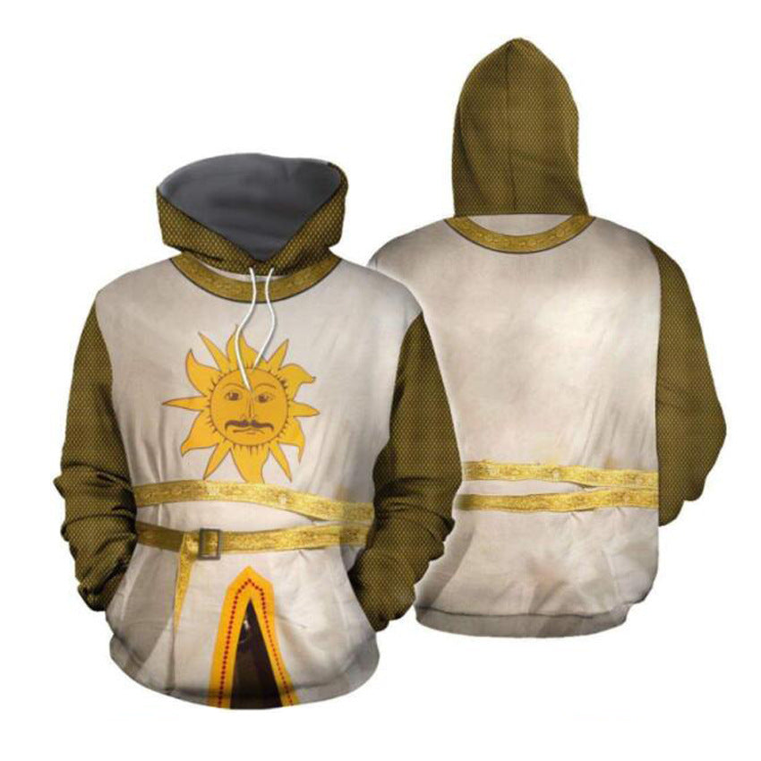 3D Printing Men's Hoodie Plus Size Casual Zip Coat