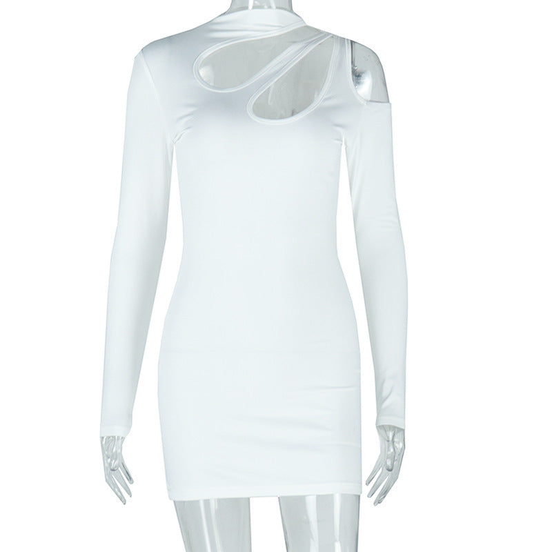 Women's Fashion Slim Fit Hollow Out Shoulder-baring Dress