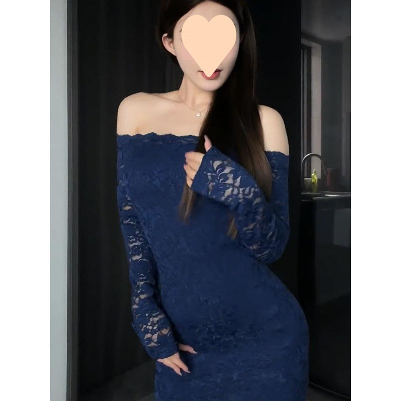 Elegant Lace Slim-fit Hip Skirt For Women Dress