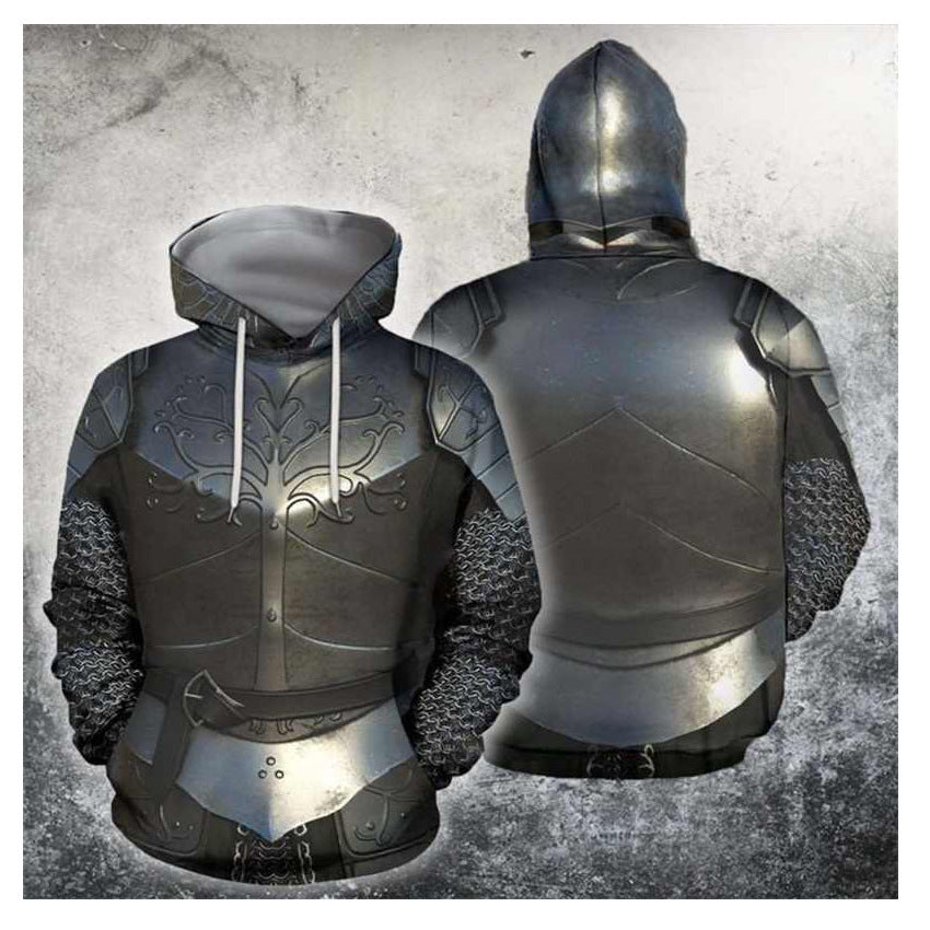 3D Printing Men's Hoodie Plus Size Casual Zip Coat