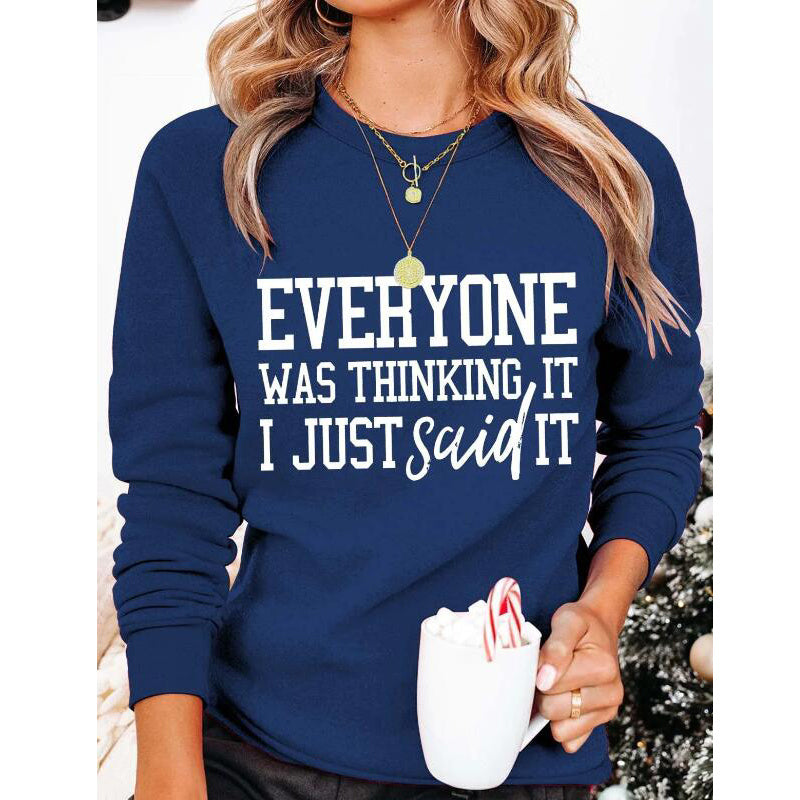 Loose Casual Men's And Women's Korean Style Loose Round Neck Top