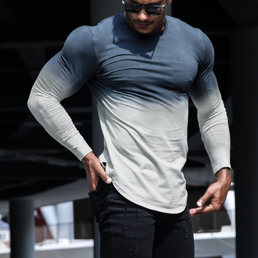 3D Printed Men's Street Long Sleeve Sports T-Shirt Top