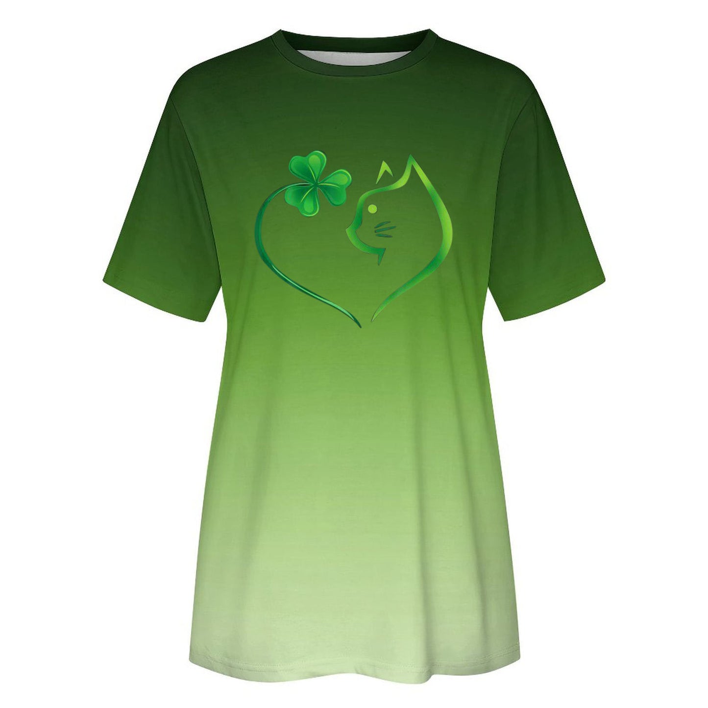 Women's Patchwork Printed Clover Top