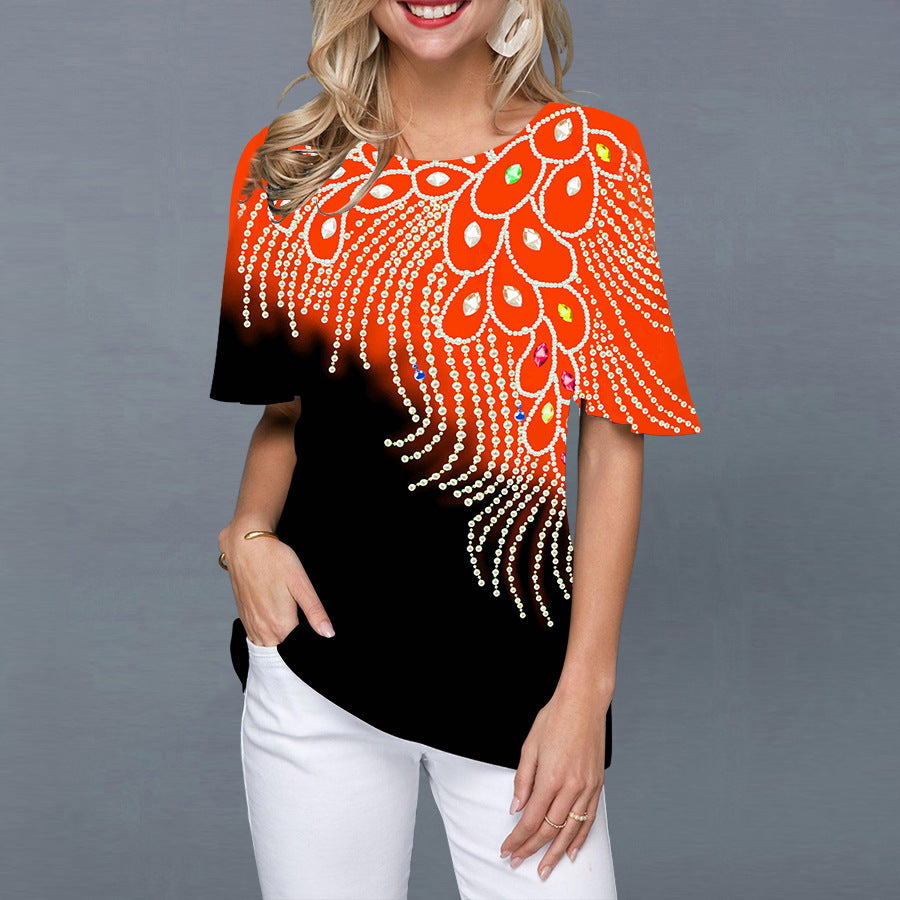 3D Digital Printing Fashion T-shirt