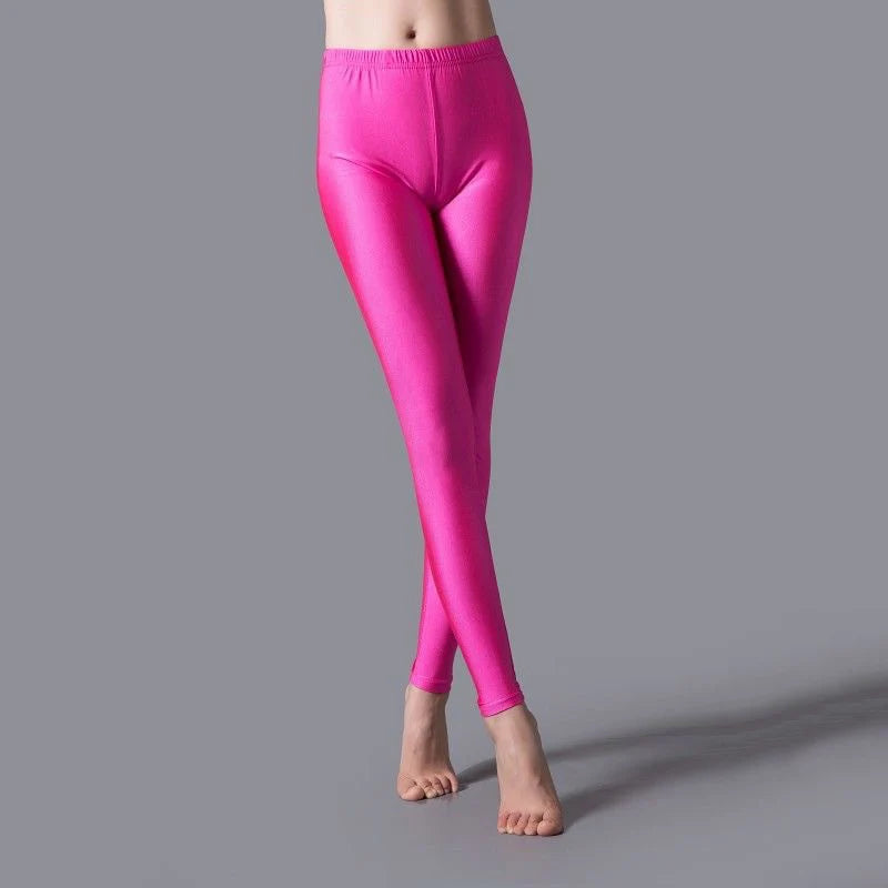 2021 New Spring Solid Candy Neon Leggings for Women High Stretched Female Legging Pants Girls Clothing Leggins Fashion