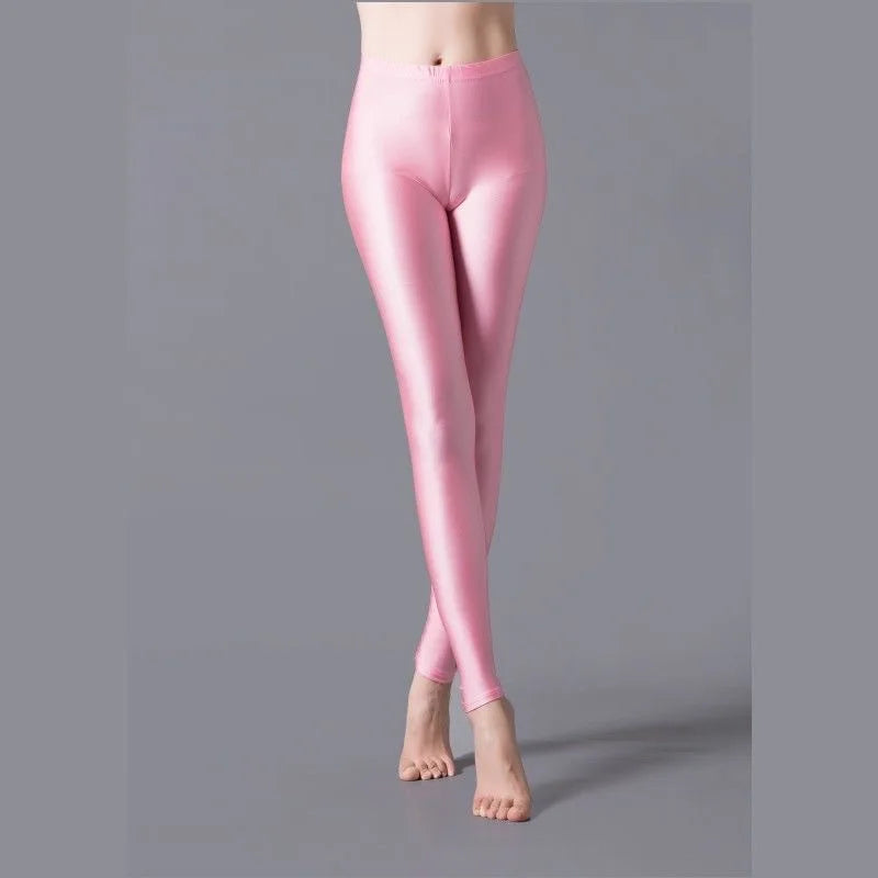 2021 New Spring Solid Candy Neon Leggings for Women High Stretched Female Legging Pants Girls Clothing Leggins Fashion