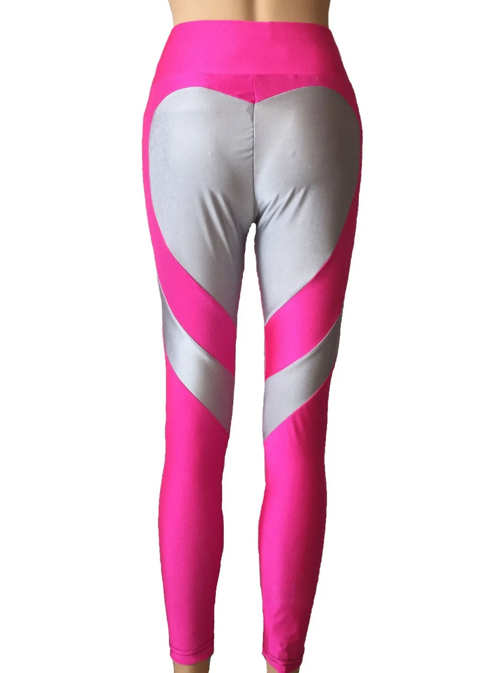 Women Red Heart Printed Leggings Fashion Polyester Ankle-Length Pants High Waist Push Up Sportwear Female Leggings
