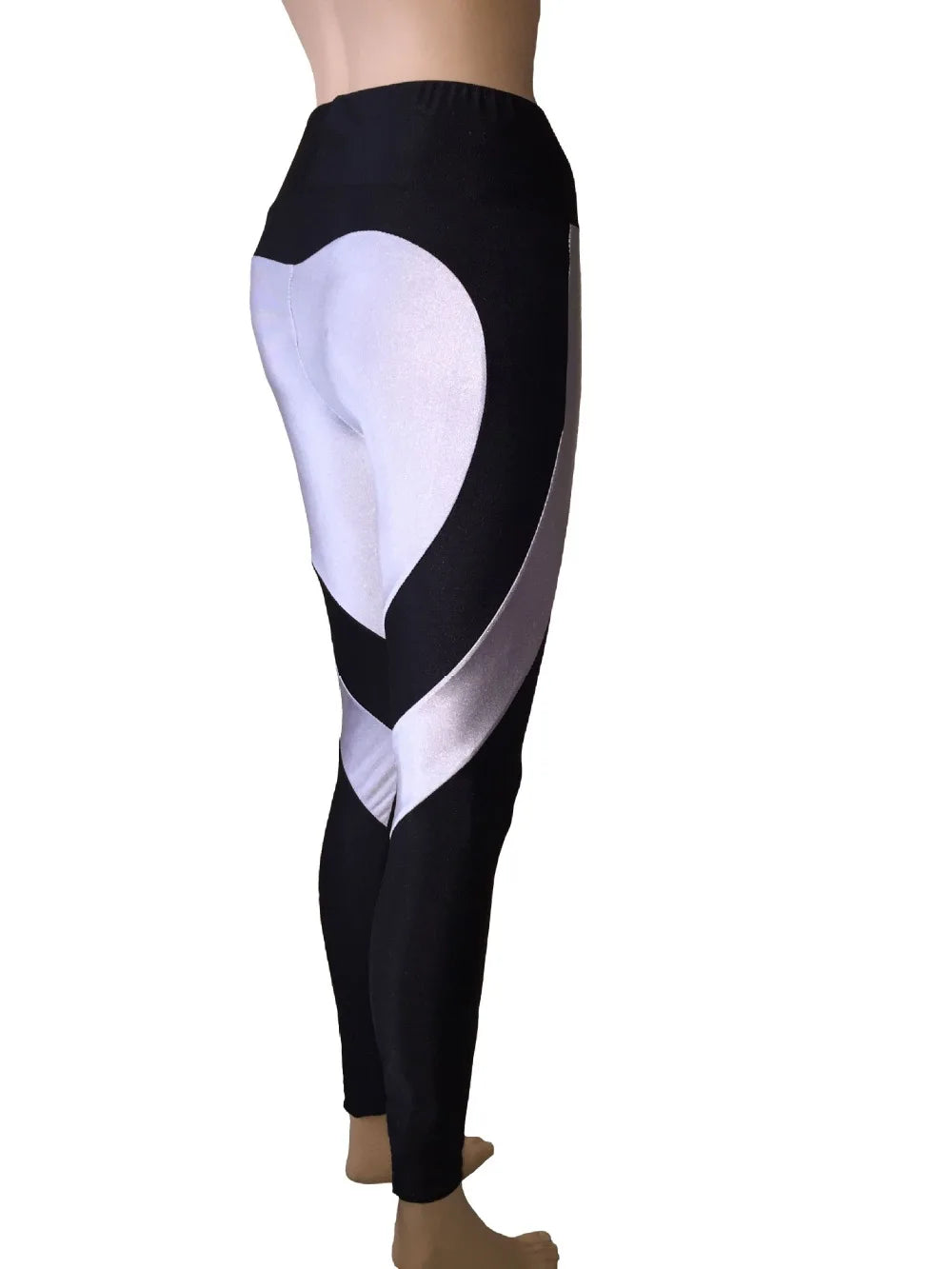 Women Red Heart Printed Leggings Fashion Polyester Ankle-Length Pants High Waist Push Up Sportwear Female Leggings