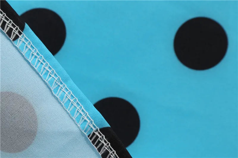 Women Retro Summer Dresses 50s 60s Sleeveless V-neck Polka Dot Bow Ball Grown Party Sundress Robe Vestidos