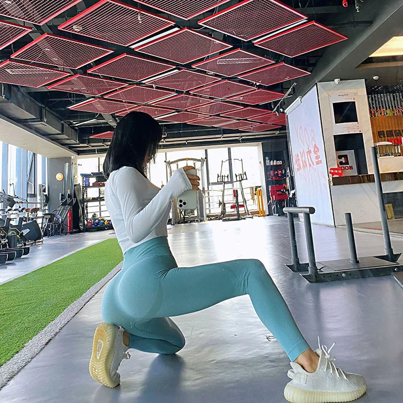 Rooftrellen 10%Spandex Seamless Leggings Women Fitness Leggings For Women Jeggings Sportswear Femme High Waist Exercise Leggings