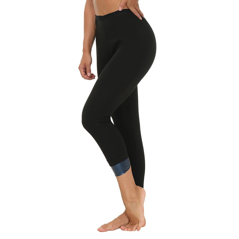 Women Thermal Leggings Workout Sauna Pants Body Shaper Sweat Shapewear Weight Loss Slimming Leggins Waist Trainer Thigh Trimmer