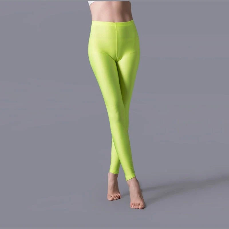 2021 New Spring Solid Candy Neon Leggings for Women High Stretched Female Legging Pants Girls Clothing Leggins Fashion
