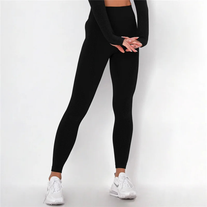 Rooftrellen 10%Spandex Seamless Leggings Women Fitness Leggings For Women Jeggings Sportswear Femme High Waist Exercise Leggings