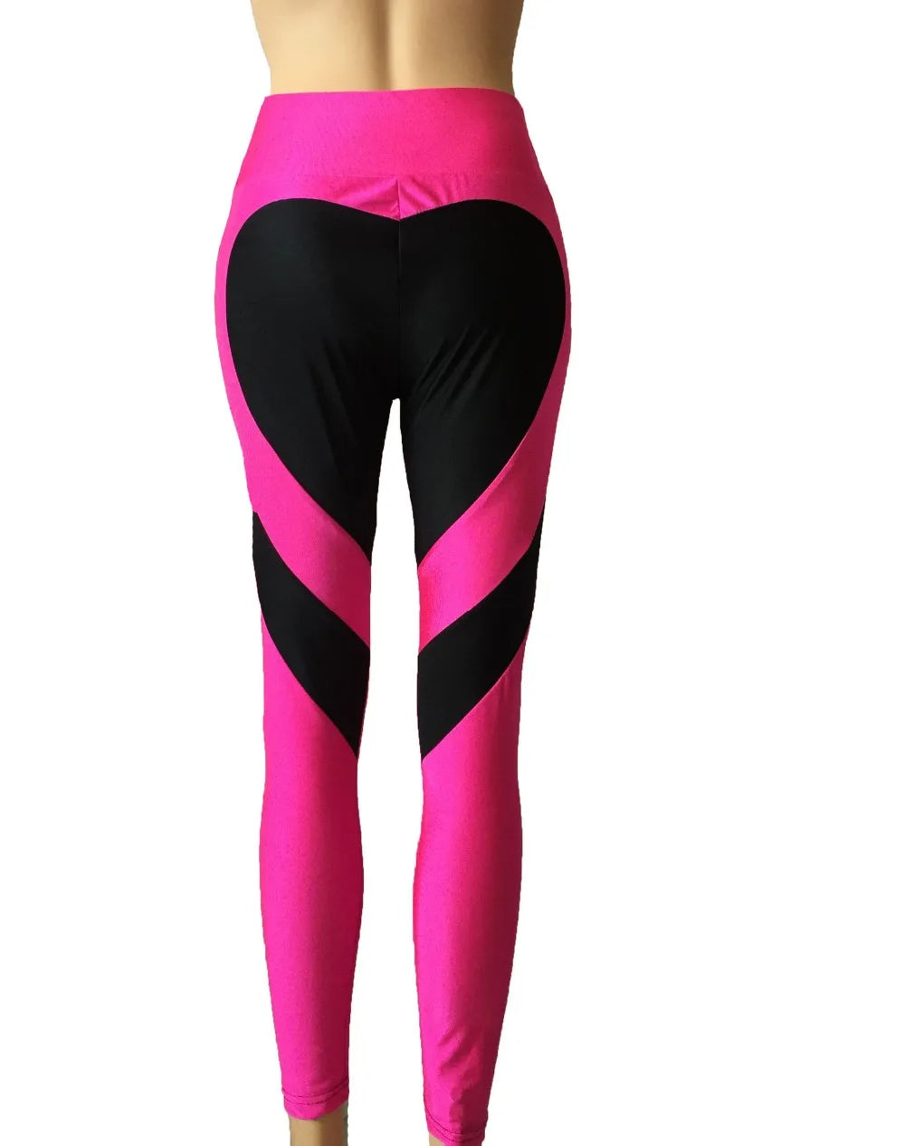 Women Red Heart Printed Leggings Fashion Polyester Ankle-Length Pants High Waist Push Up Sportwear Female Leggings