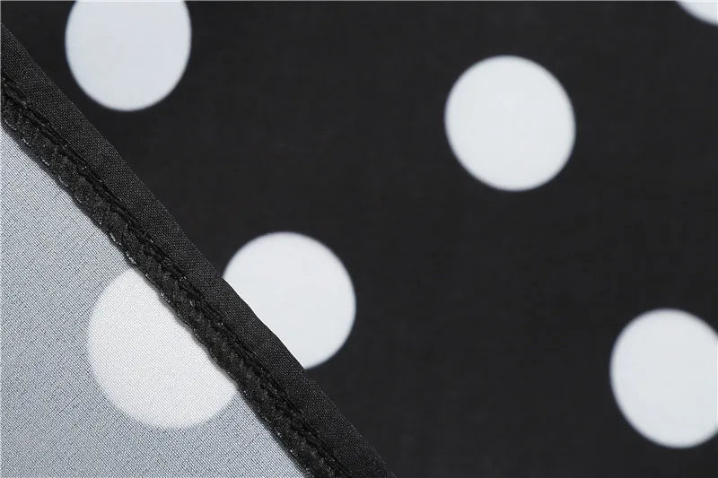 Women Retro Summer Dresses 50s 60s Sleeveless V-neck Polka Dot Bow Ball Grown Party Sundress Robe Vestidos