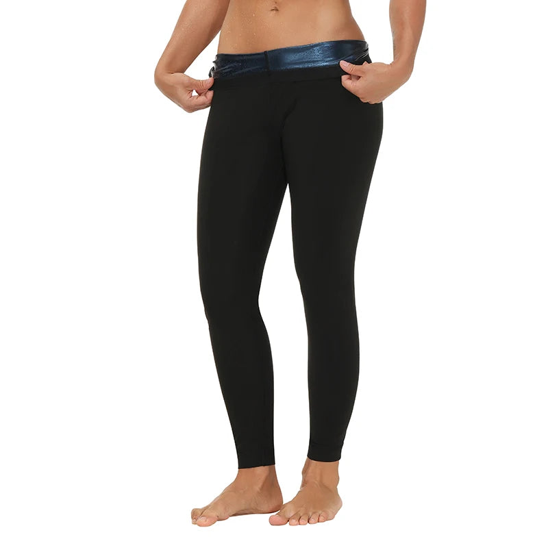 Women Thermal Leggings Workout Sauna Pants Body Shaper Sweat Shapewear Weight Loss Slimming Leggins Waist Trainer Thigh Trimmer