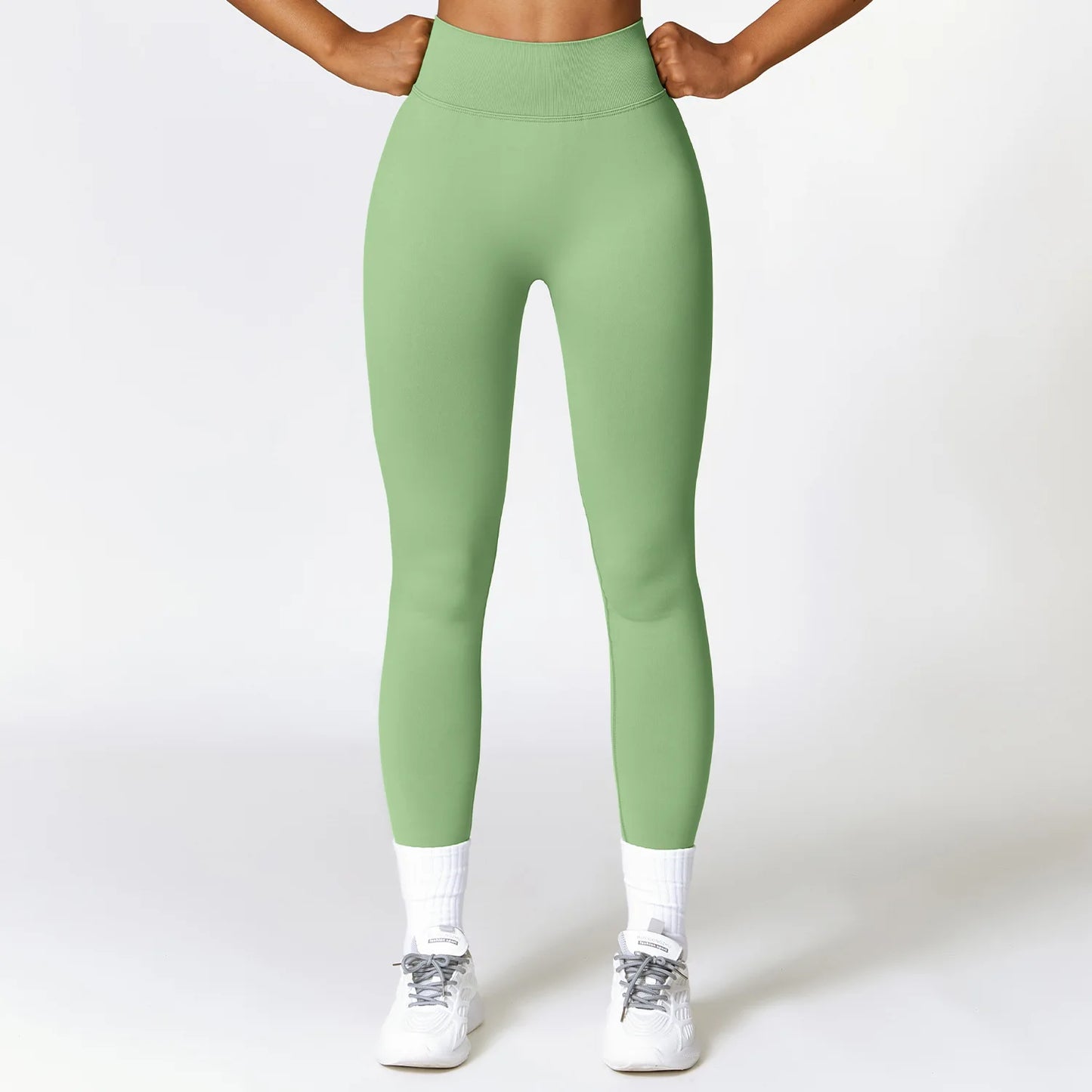 Women Athletic V Back Leggings Gym Outfit Fitness leggins Outdoor Yoga Pants Butt Lifting Sports Tights Nylon