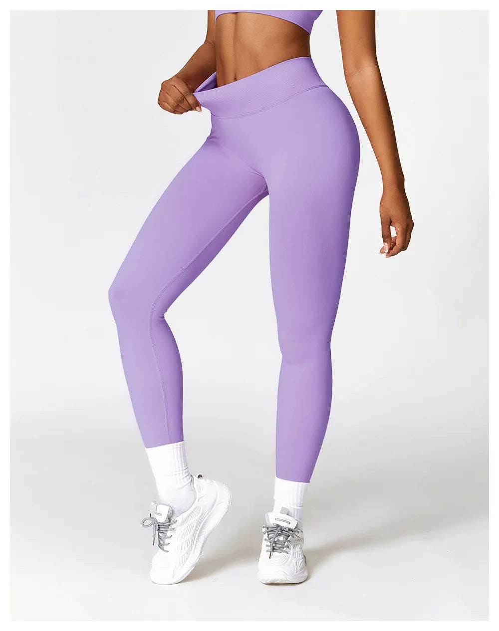 Women Athletic V Back Leggings Gym Outfit Fitness leggins Outdoor Yoga Pants Butt Lifting Sports Tights Nylon
