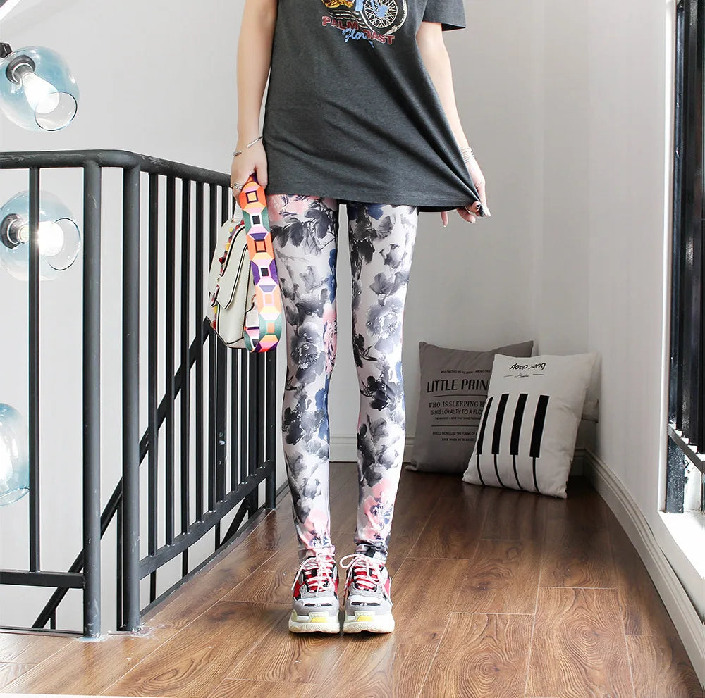 DOIAESKV Spring Autumn Fashion Leggings Sexy Casual Colorful Leg Warmer Fit Most Sizes Leggins Pants Trousers Women's Leggings