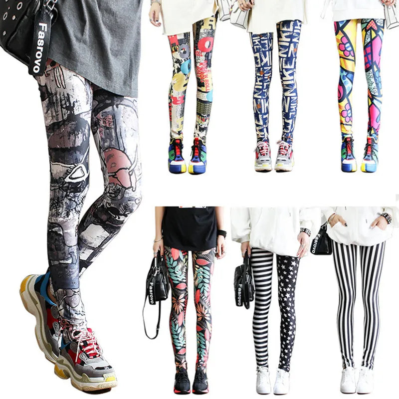 DOIAESKV Spring Autumn Fashion Leggings Sexy Casual Colorful Leg Warmer Fit Most Sizes Leggins Pants Trousers Women's Leggings