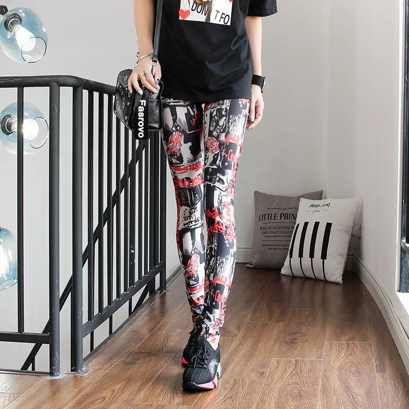 DOIAESKV Spring Autumn Fashion Leggings Sexy Casual Colorful Leg Warmer Fit Most Sizes Leggins Pants Trousers Women's Leggings