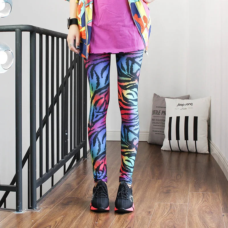 DOIAESKV Spring Autumn Fashion Leggings Sexy Casual Colorful Leg Warmer Fit Most Sizes Leggins Pants Trousers Women's Leggings