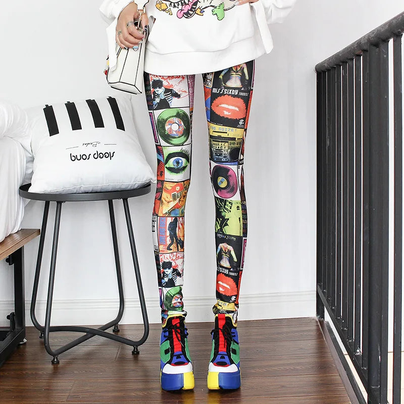 DOIAESKV Spring Autumn Fashion Leggings Sexy Casual Colorful Leg Warmer Fit Most Sizes Leggins Pants Trousers Women's Leggings